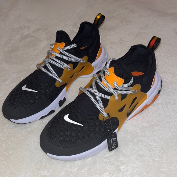 nike react presto black orange